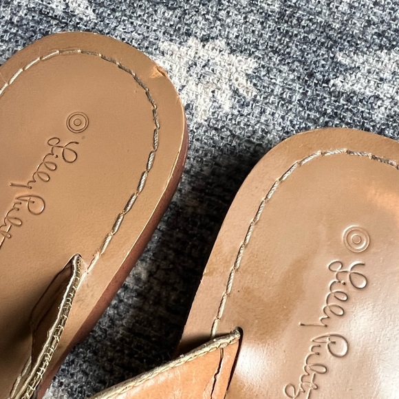 Lilly Pulitzer for Target Gold Pineapple Thong Sandal Flip Flops - Picture 6 of 8